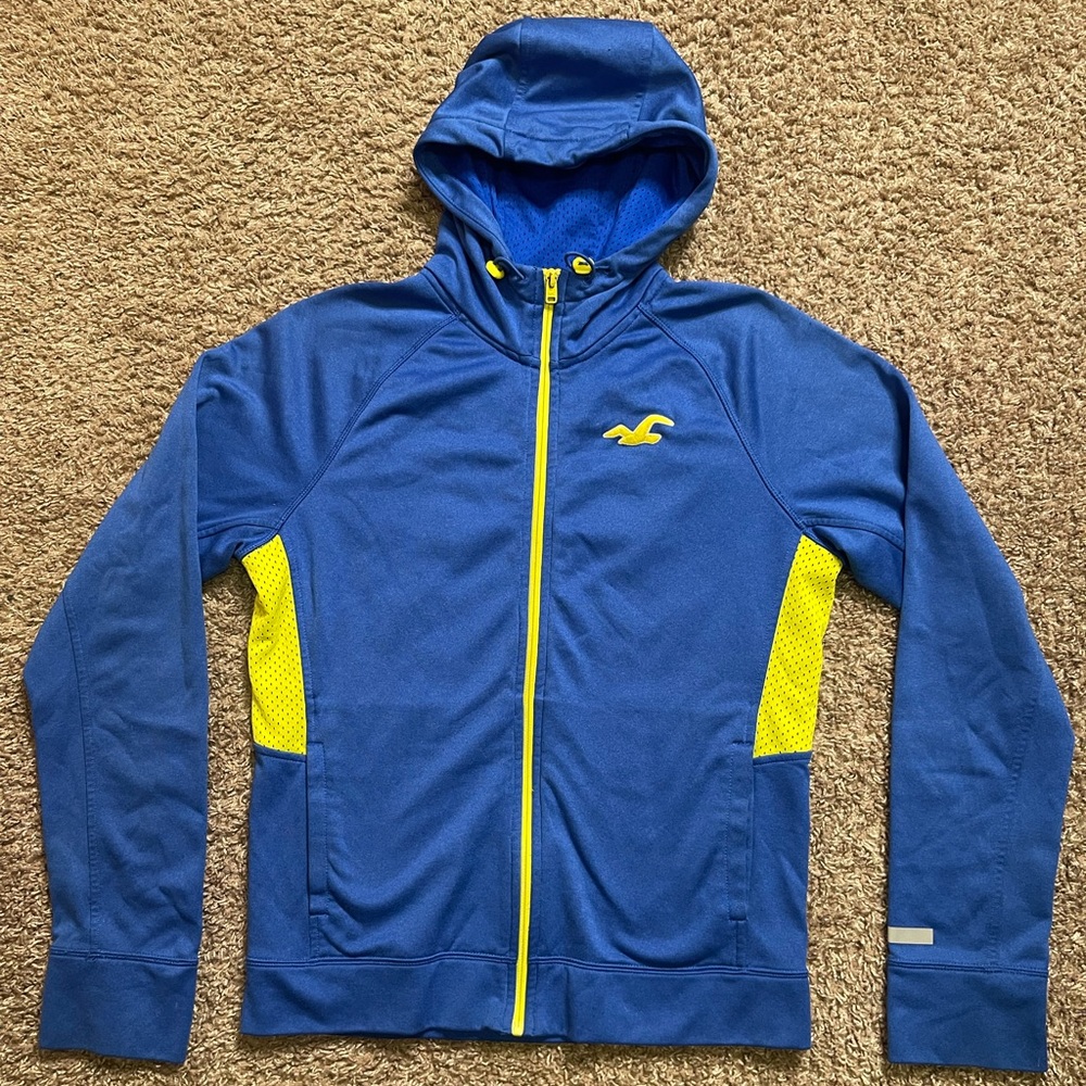 Hollister Blue Windbreaker Jacket Boys Size Large